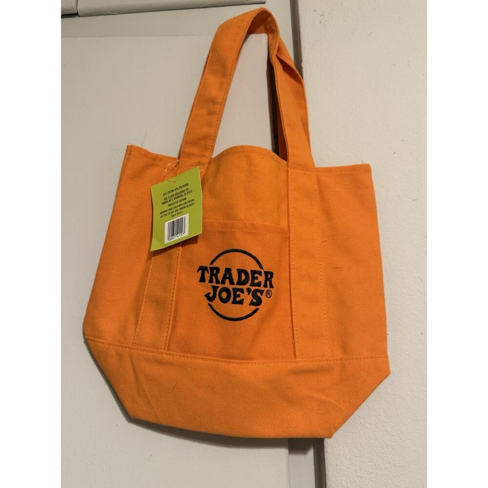 Brand New! Trader Joe’s Tote Bag Mini Orange - Picture 2 of 6